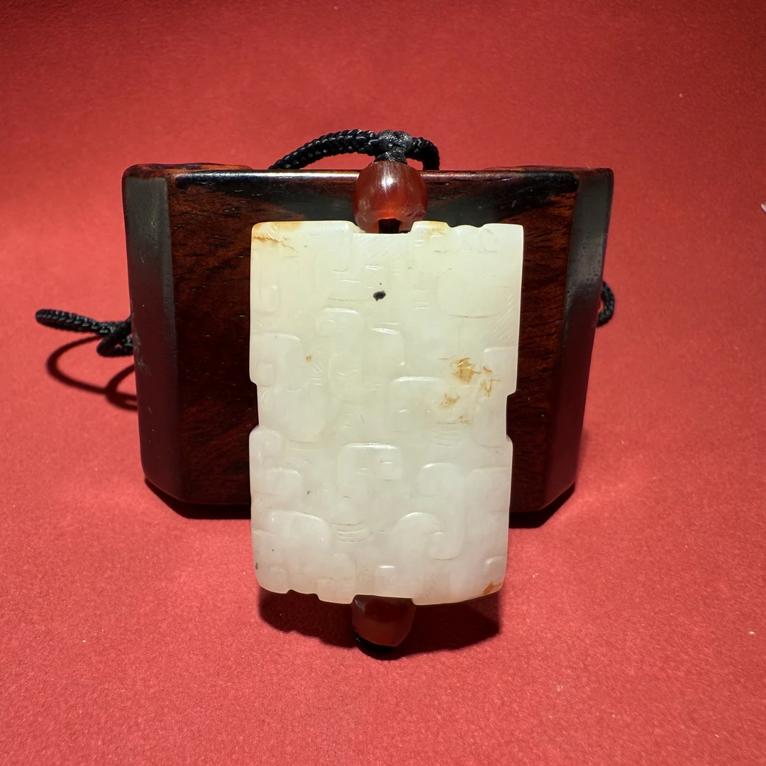 清中期龙纹方佩-HBG13212