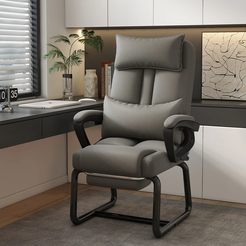 诗维克弓形电脑椅舒适久坐家用办公椅靠背老板椅书房书桌椅沙发椅