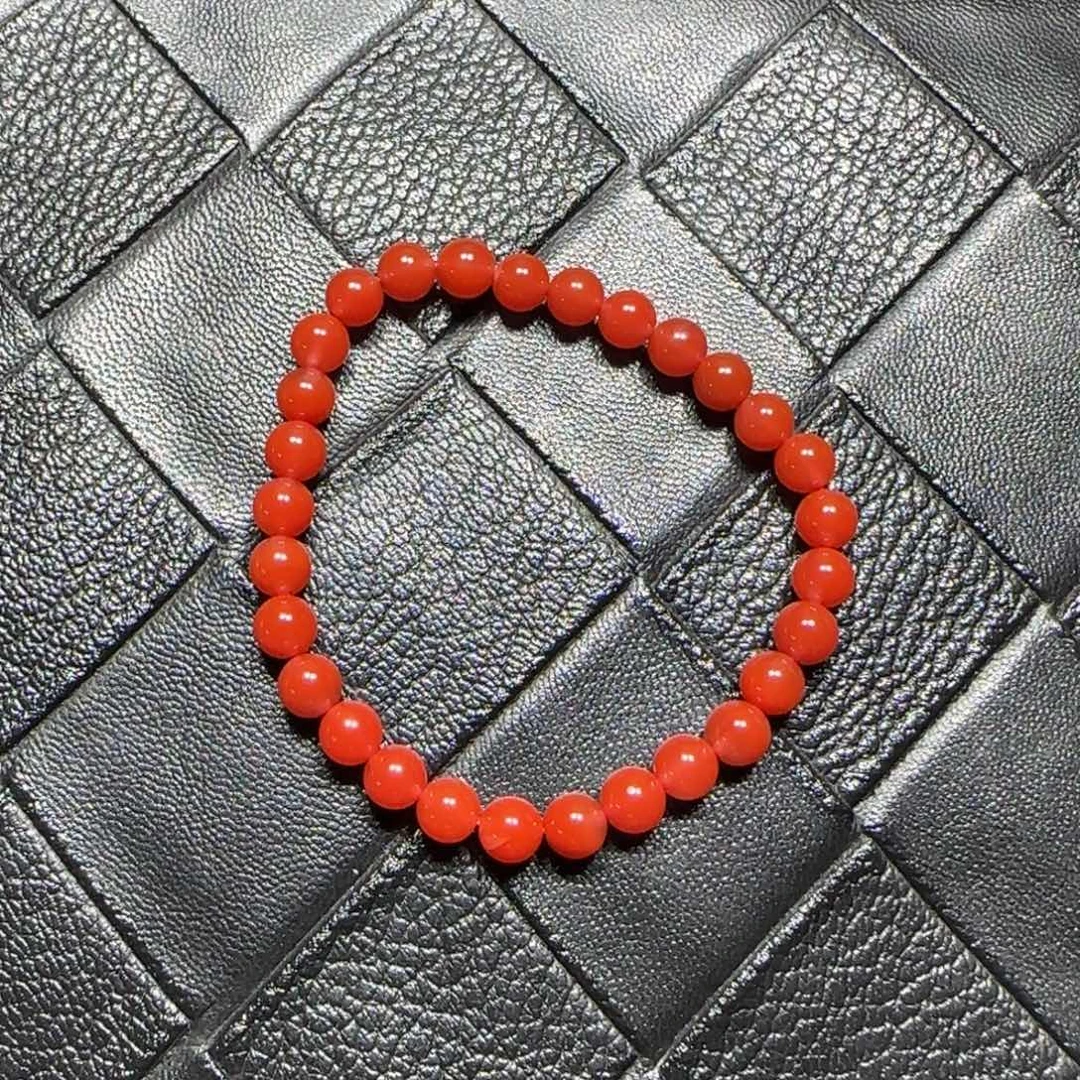 南红玛瑙未镶嵌官坡锦红圆珠单圈