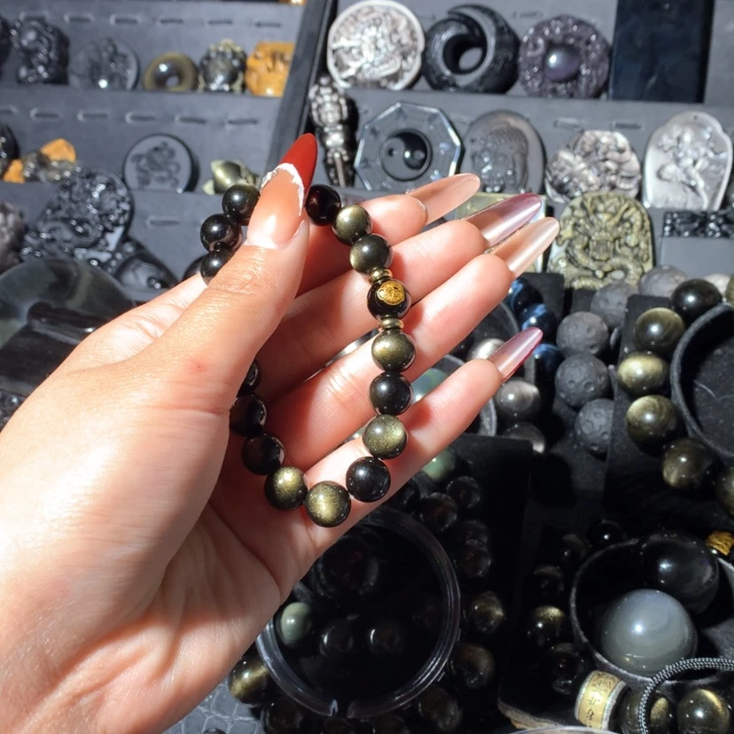 【闪购商品】黑曜岩手链未镶嵌陈**梅