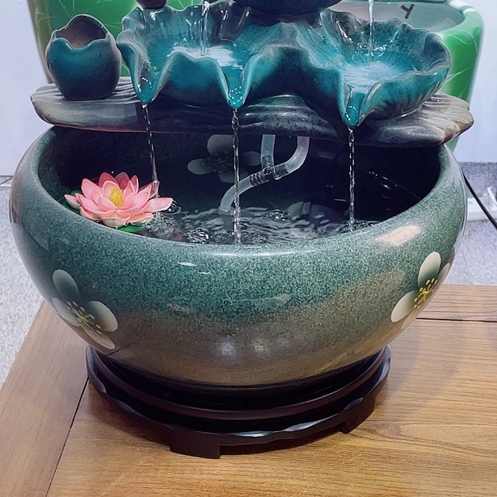 陶景德镇高温流水摆件11111