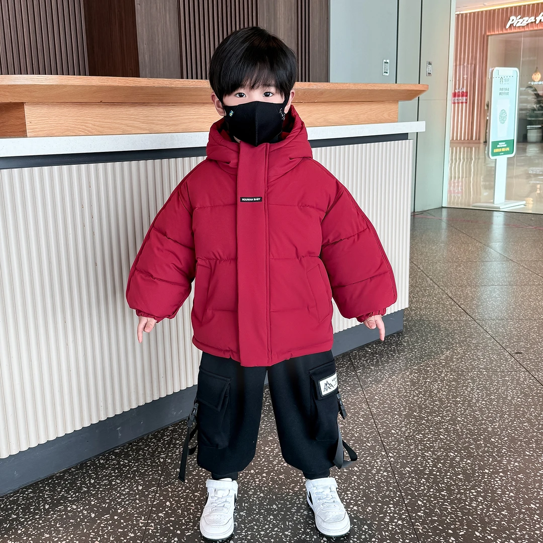 儿童冬装加厚羽绒棉服2025冬季新款男童韩版帅气棉衣外套保暖棉袄