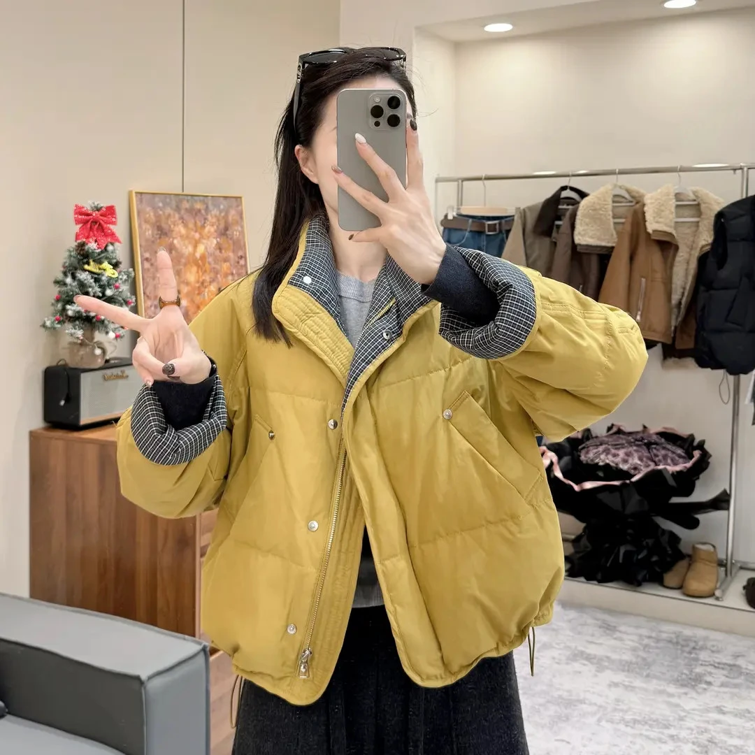 2025棉服冬季新款棉服时尚百搭显瘦长袖休闲服外套女短款宽松加厚