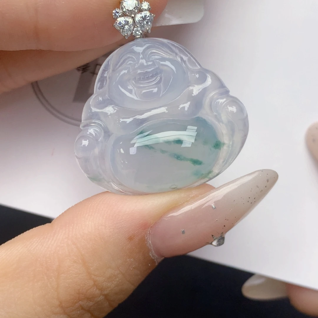 颈饰18K金镶嵌翡翠