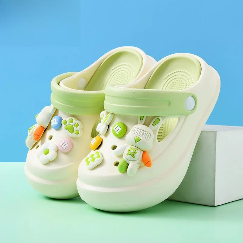 儿童洞洞鞋男童涉水沙滩拖鞋夏季新款防滑居家软底女童凉拖沙滩鞋