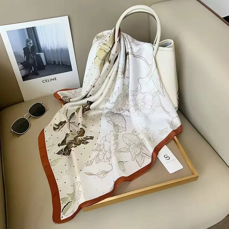 【花好月圆】70新款方巾尺寸女丝巾AS2042