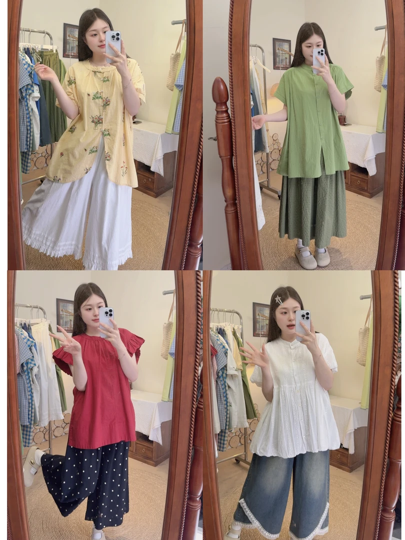 与述「多款式编号链接」日系文艺复古衬衫裤子系列