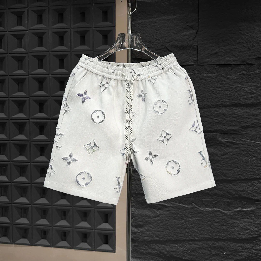 SP-D261-夏季新款奢潮牛仔时尚百搭男士短裤男女同款美式外穿薄款