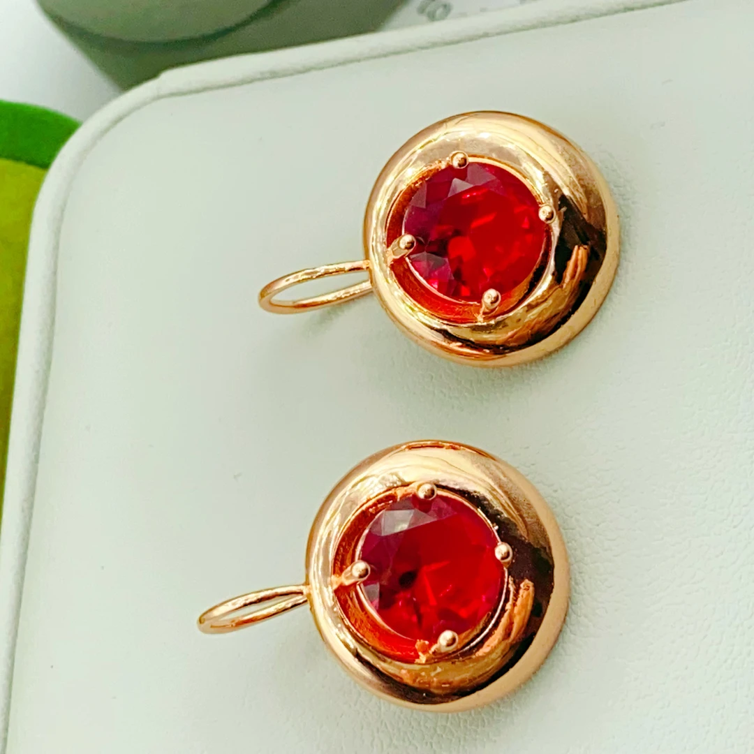 合金玻璃耳饰 aybaldakhalka红色耳环