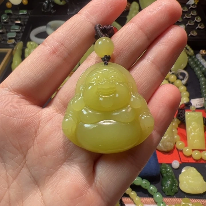 和田玉（黄玉）颈饰未镶嵌
