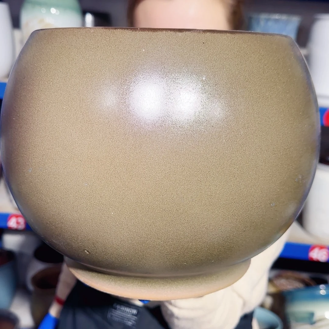 紫砂花盆高20口22