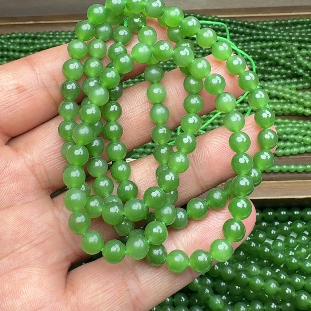 和田玉未镶嵌颈饰碧玉冰阳绿卡6 买一发一