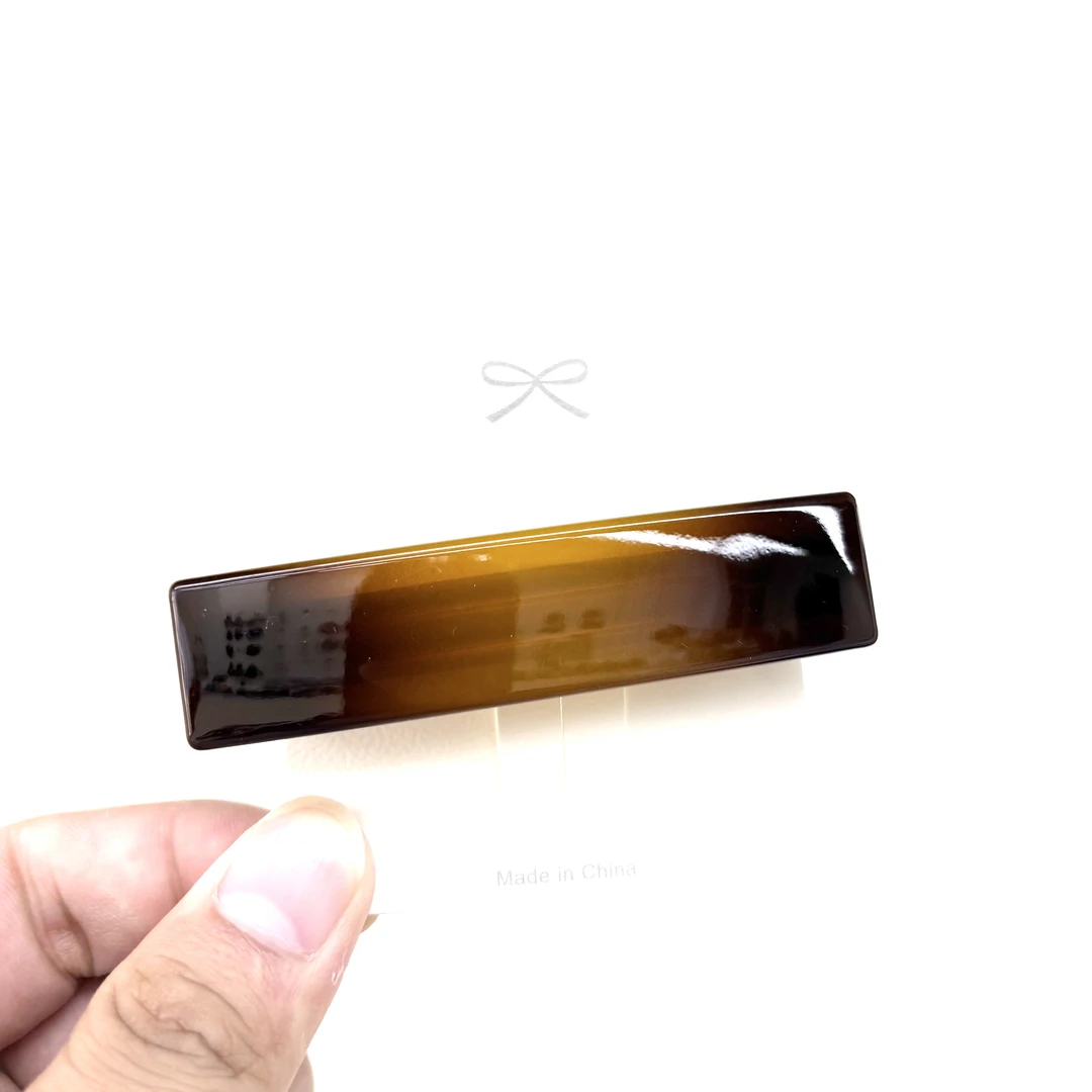 L591 琥珀棕弹簧夹时尚休闲设计感气质网红复古简约优雅