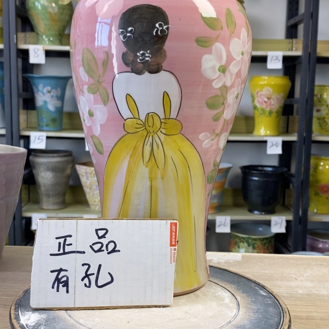 景德镇手工手绘陶瓷花盆