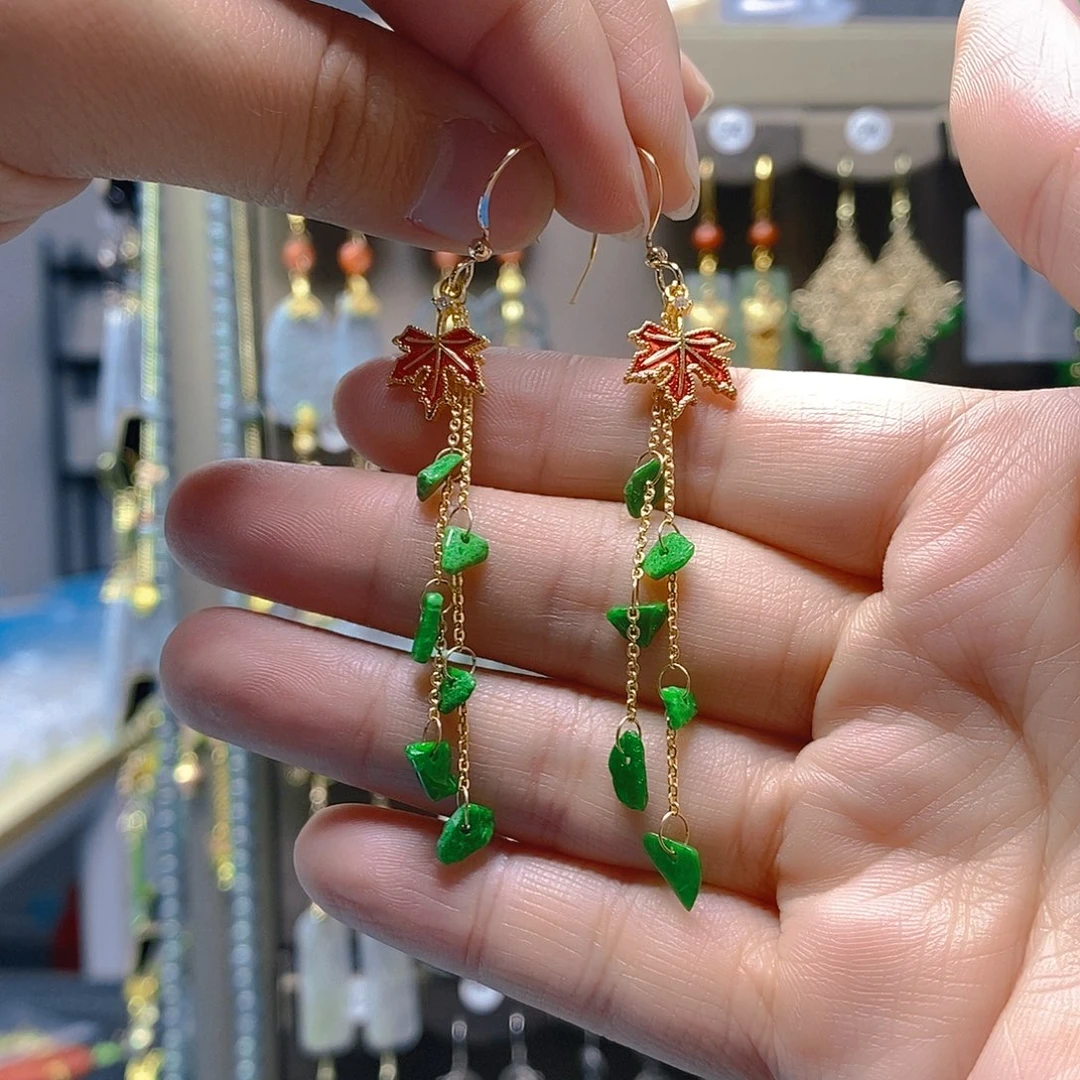 未镶嵌翡翠耳饰翡翠