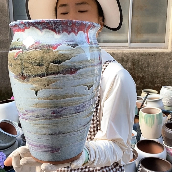紫砂花盆正品口20高31