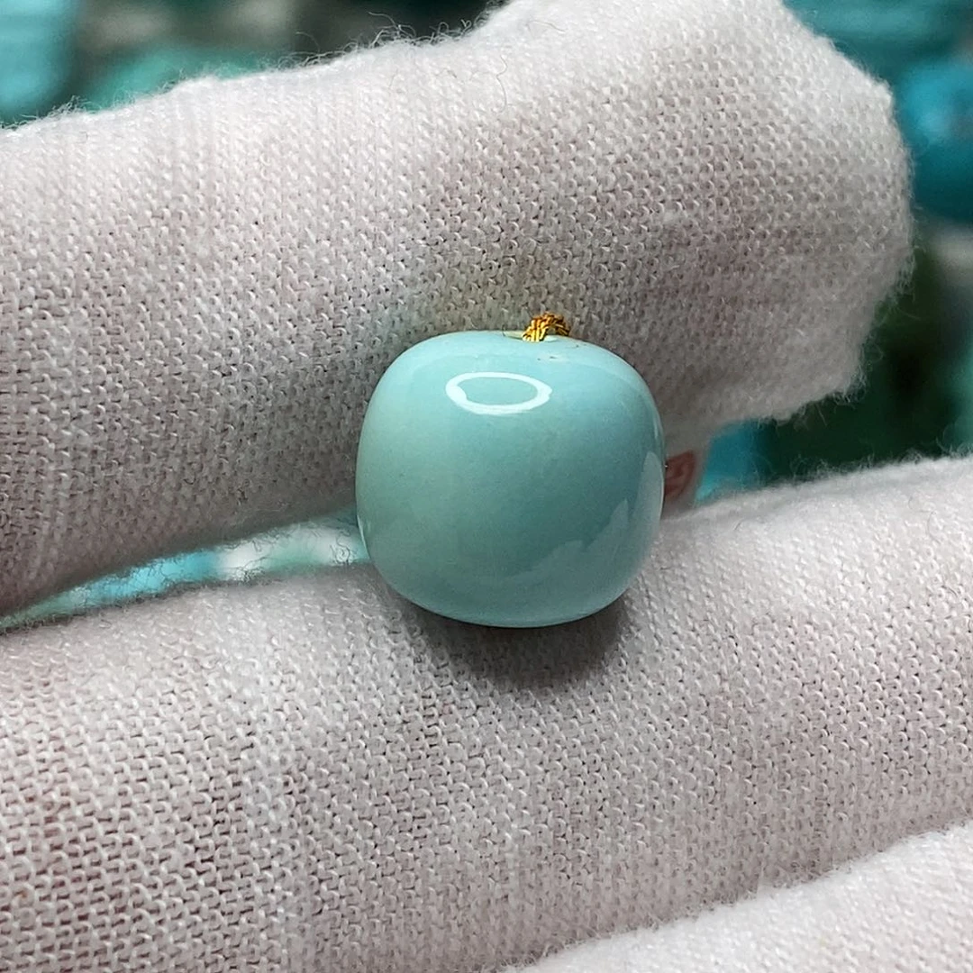 绿松石未镶嵌天然原矿 地大质检11.6mm