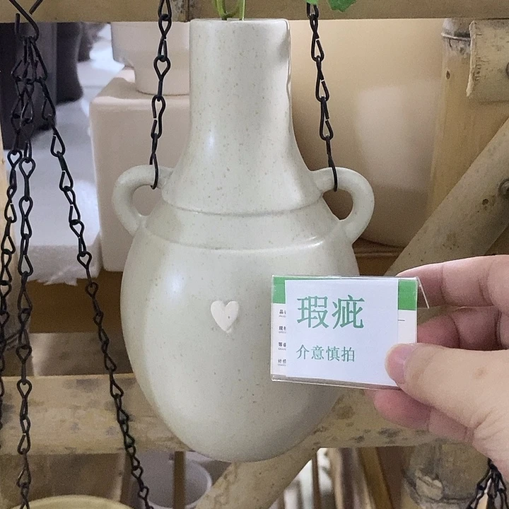 紫砂花盆多肉瑕疵盆有孔。