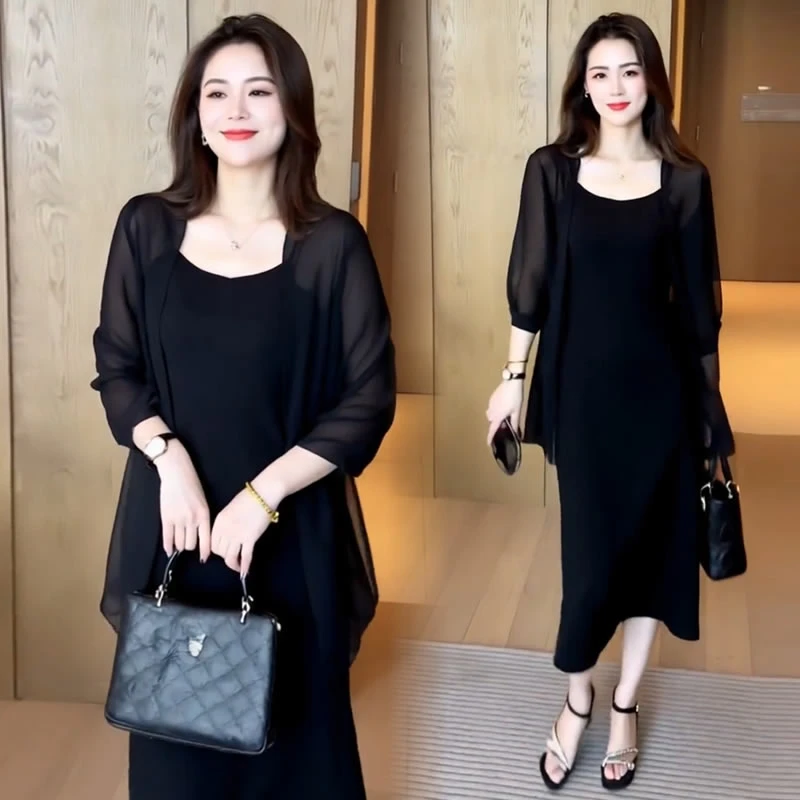 【有运费险】洋气显瘦薄款开衫上衣2025夏季新款减龄百搭中长款披肩