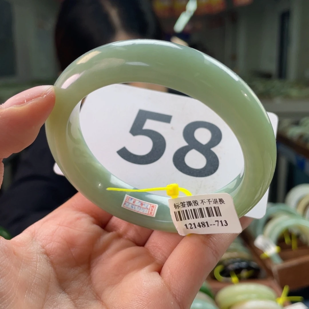 和田玉手镯未镶嵌57 58