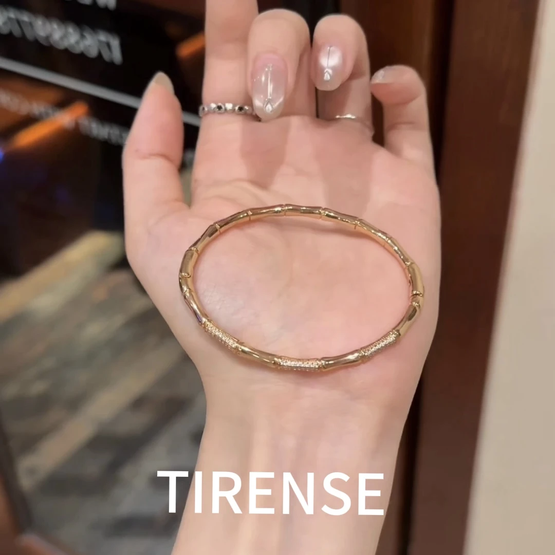 TIRENSE/狄伦斯 合金手镯 高定竹节系列文艺气质手镯