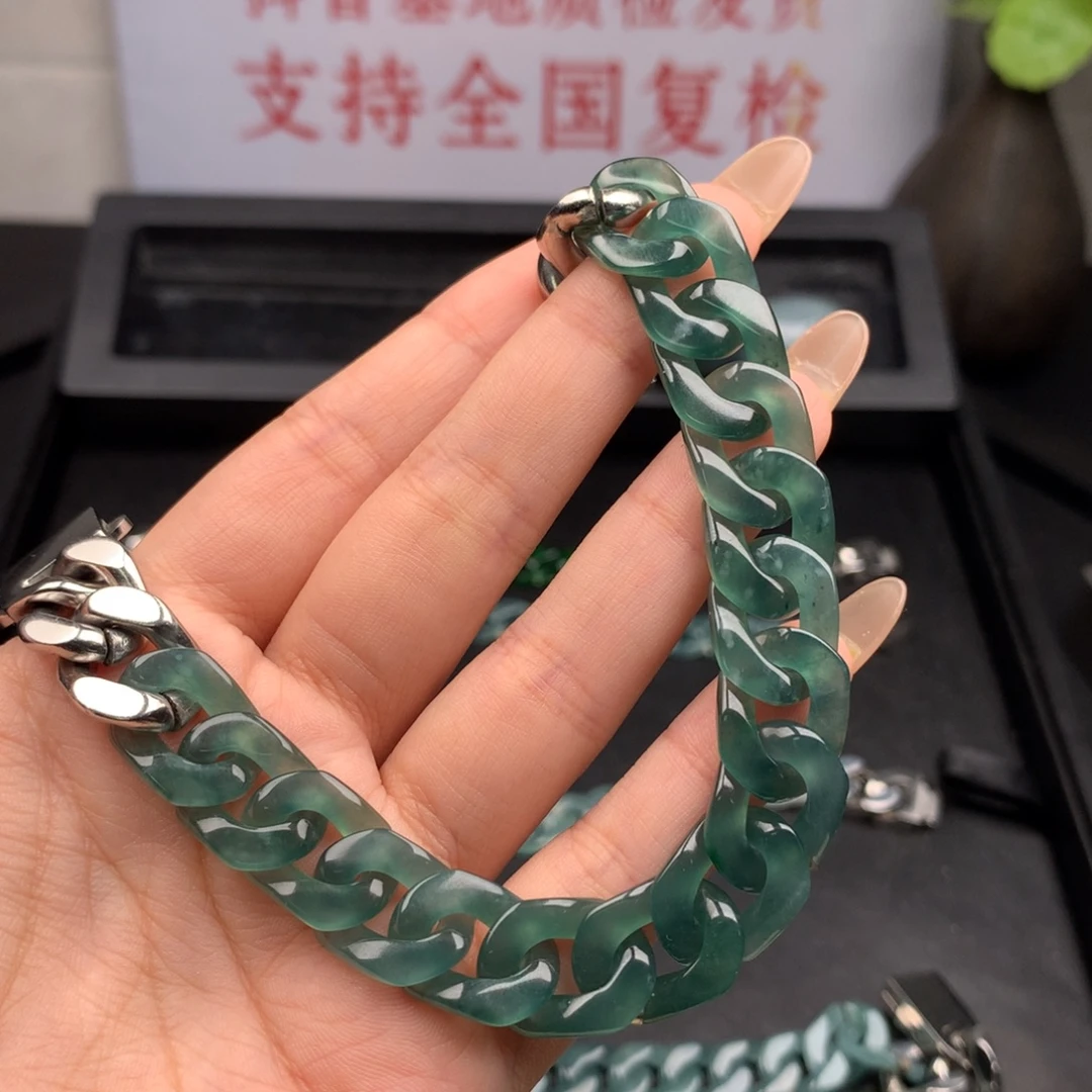 漂***泊翡翠未镶嵌手链00006