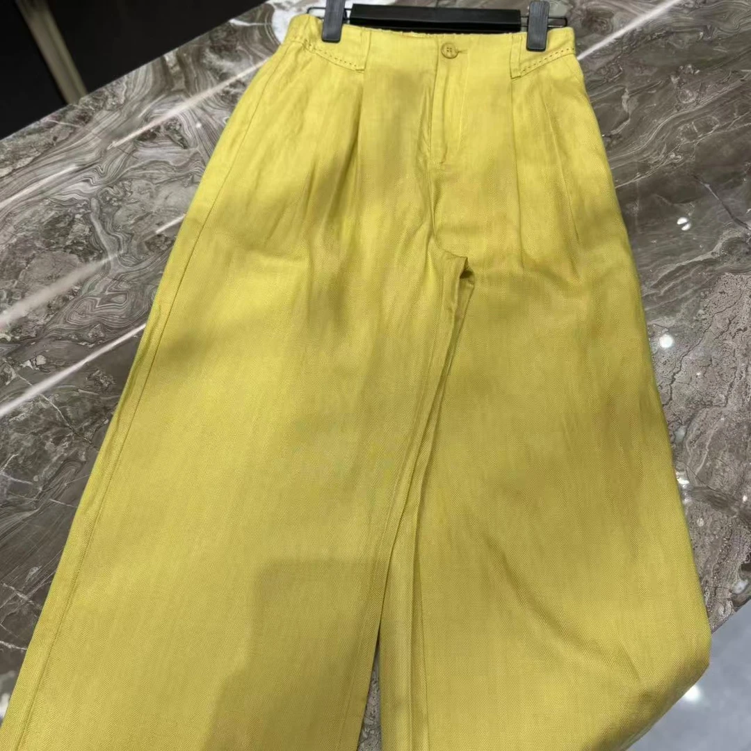 【‌暮光织锦】天丝亚麻休闲百搭直筒裤  JD87221