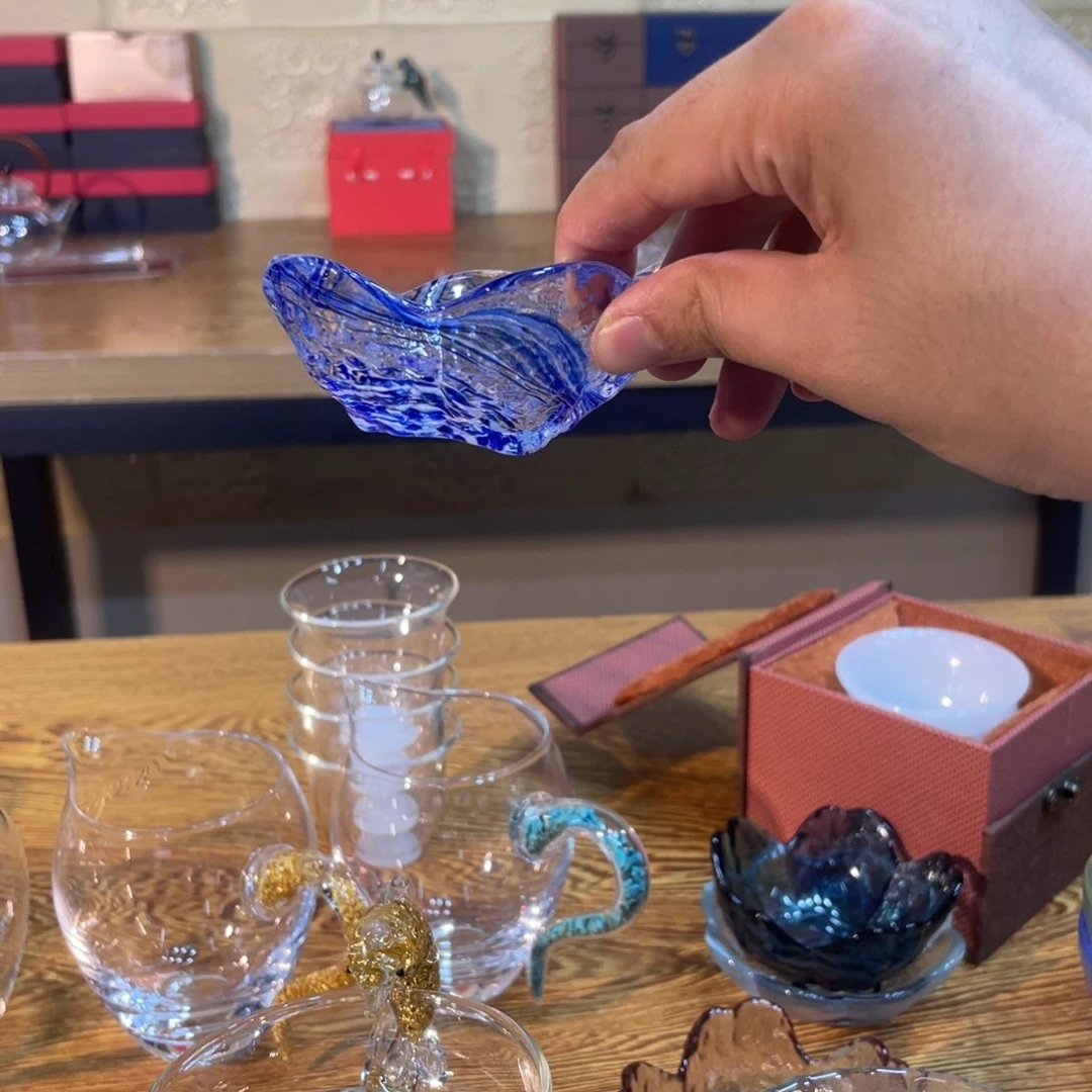 水晶玻璃茶水分离