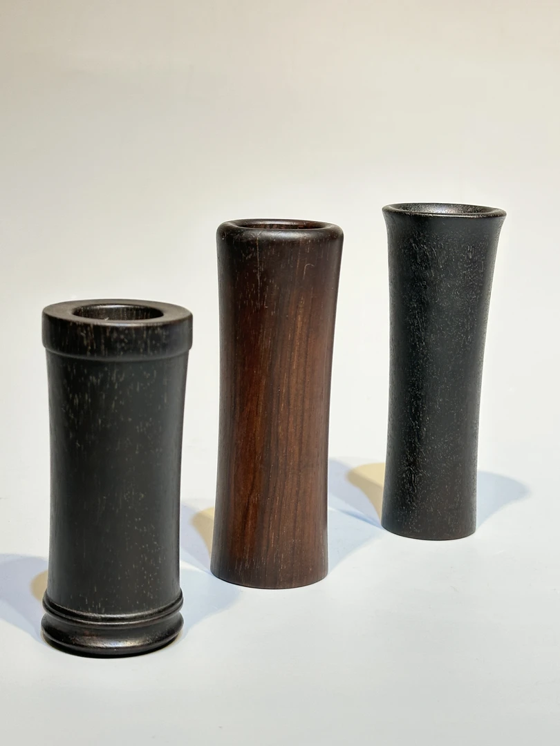 004典藏 京城老赵木器【一把抓笔筒】三个竹木根雕摆件古典家具