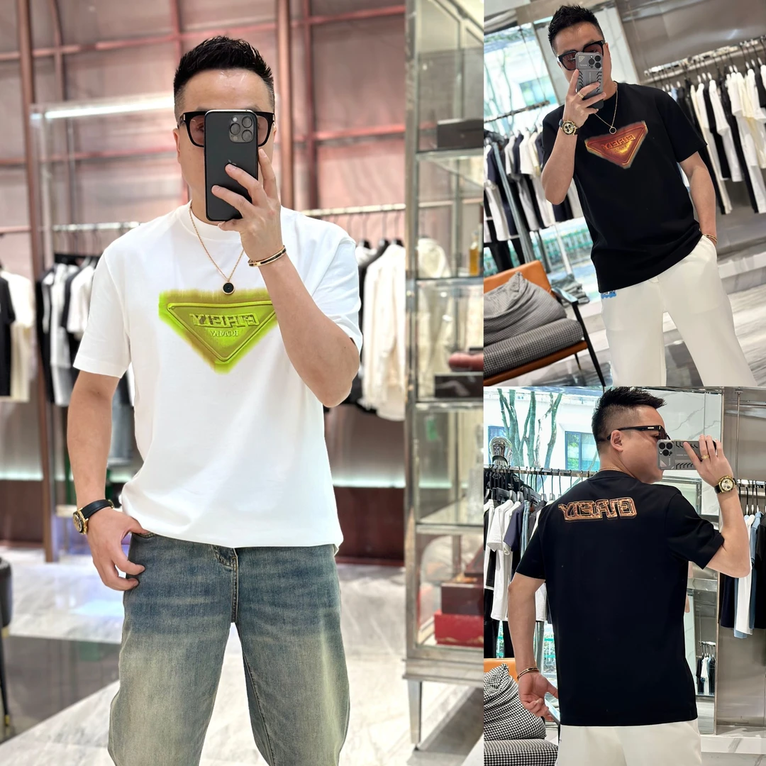 【发现者IV】2025夏季新品欧货男士时尚圆领短袖百搭T恤6188