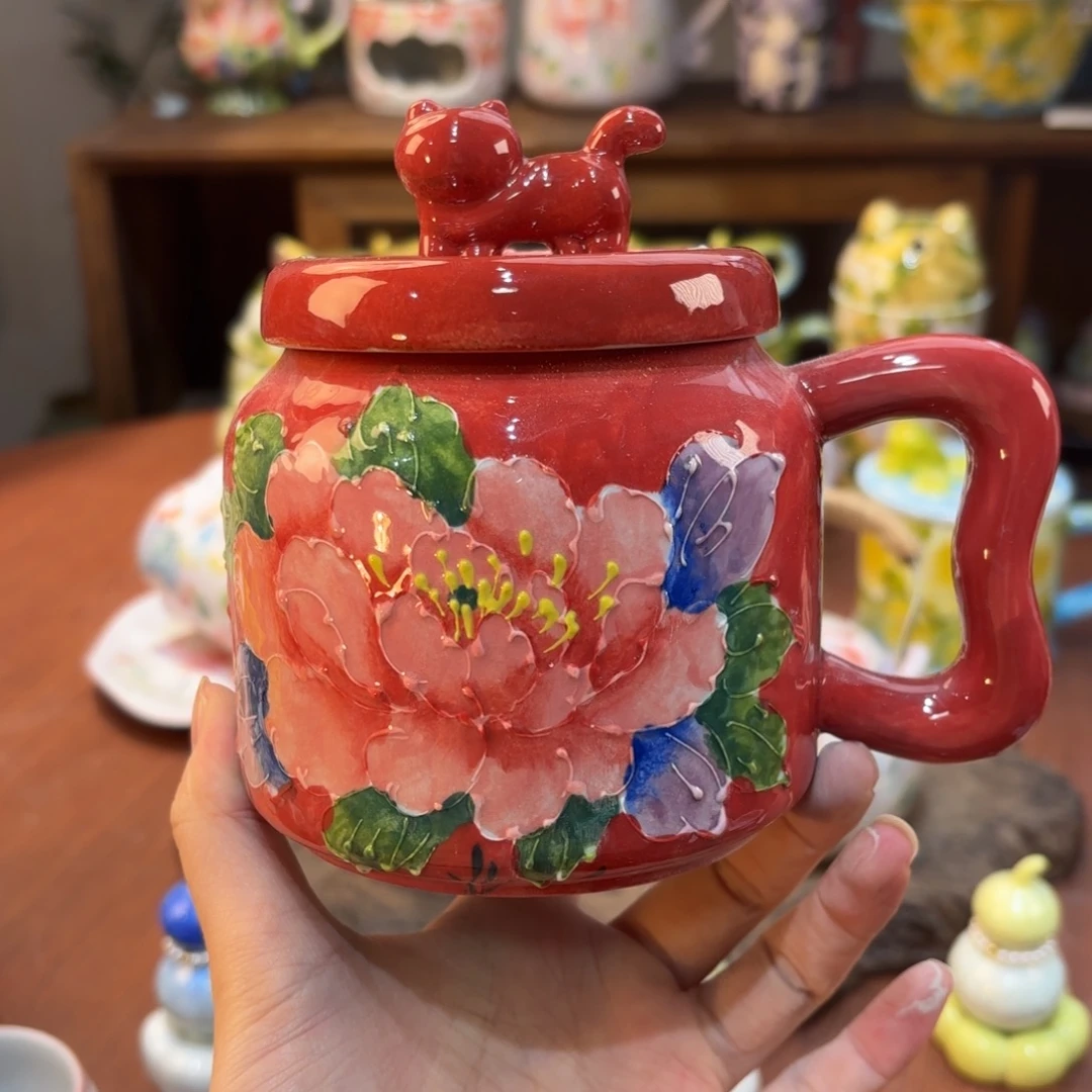 景德镇手绘高温釉下彩陶瓷茶具