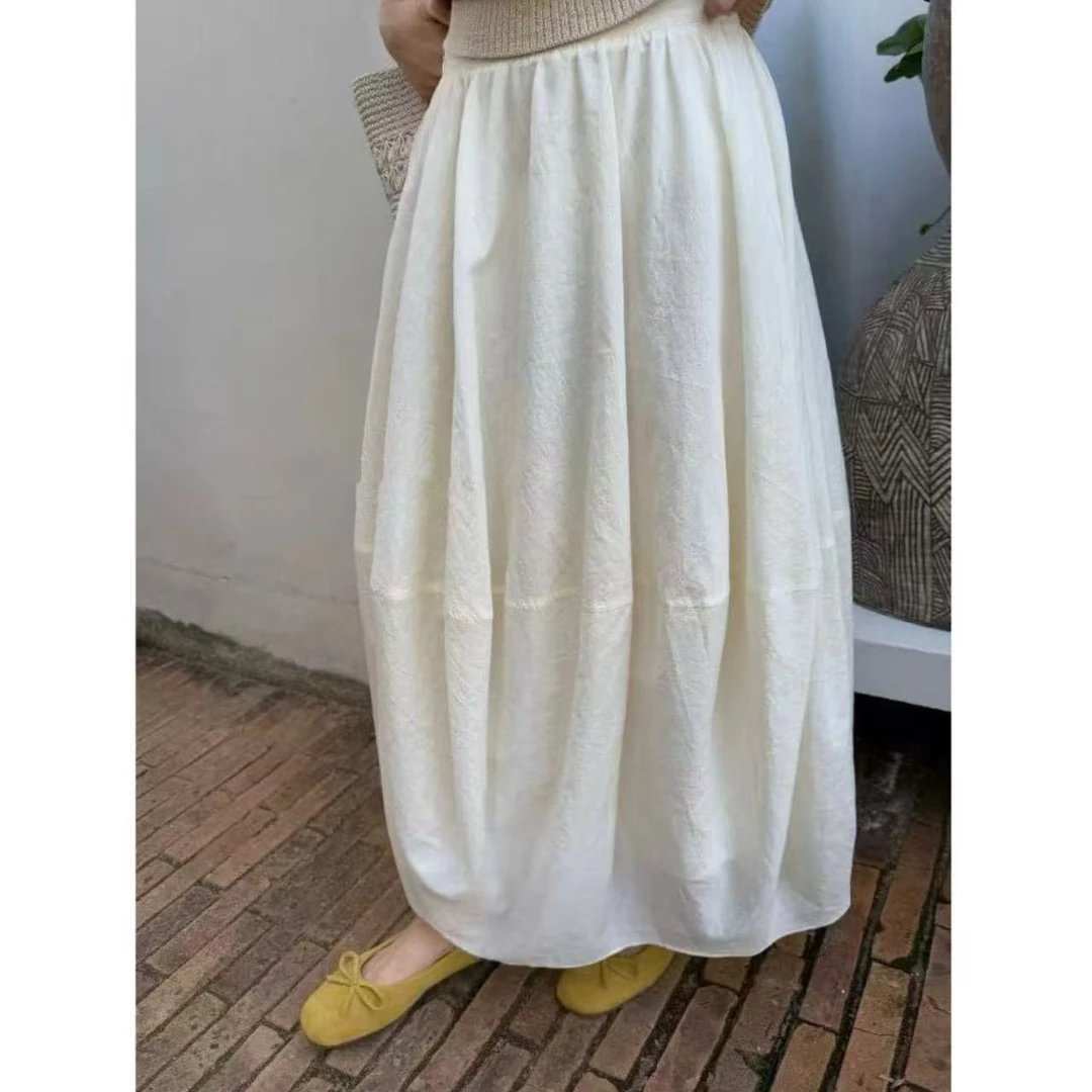 【NO退NO换】韩系温柔感甜美花苞半身裙6215 后松紧 裙长86