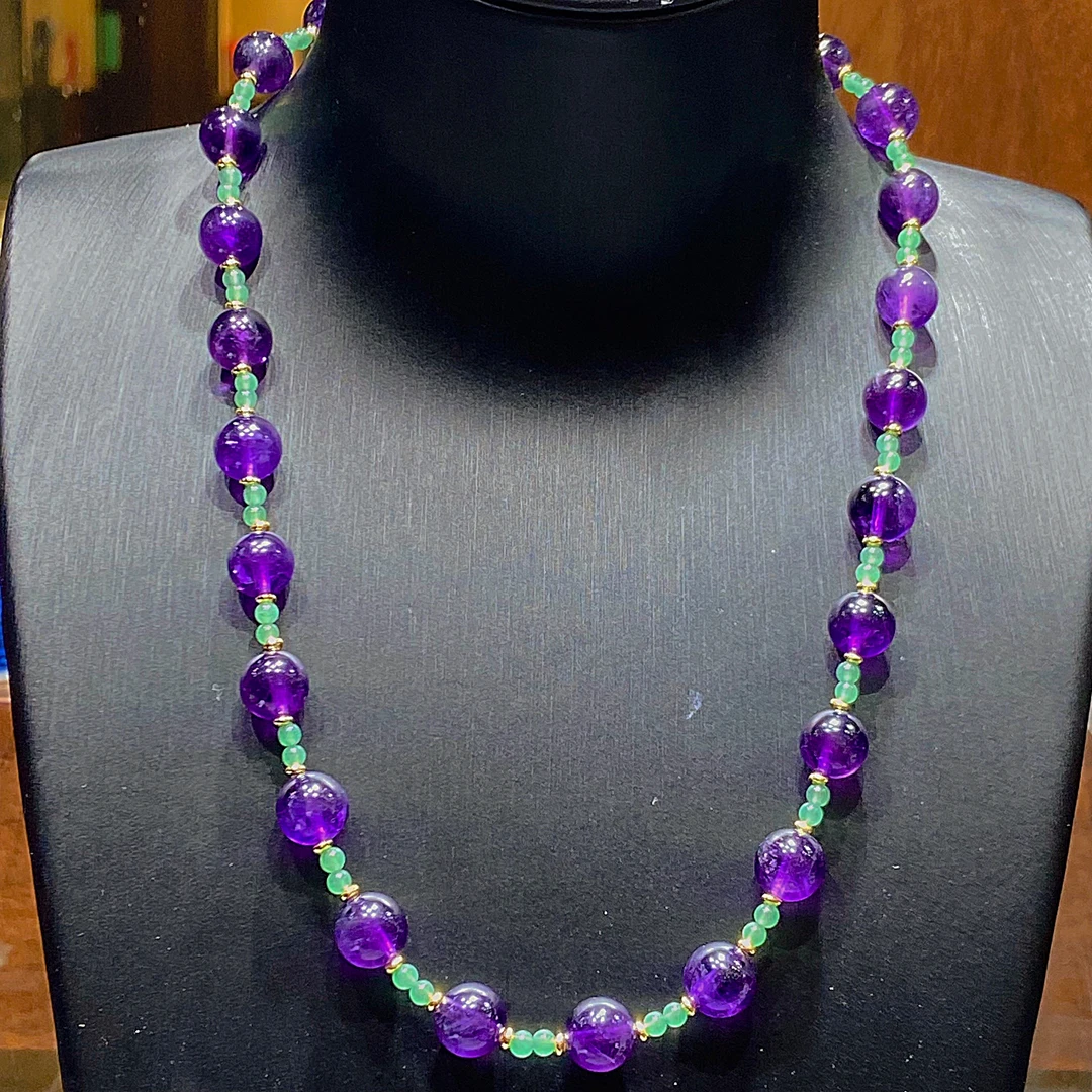 天然紫水晶diy项链-多样性发一-ZSJ041