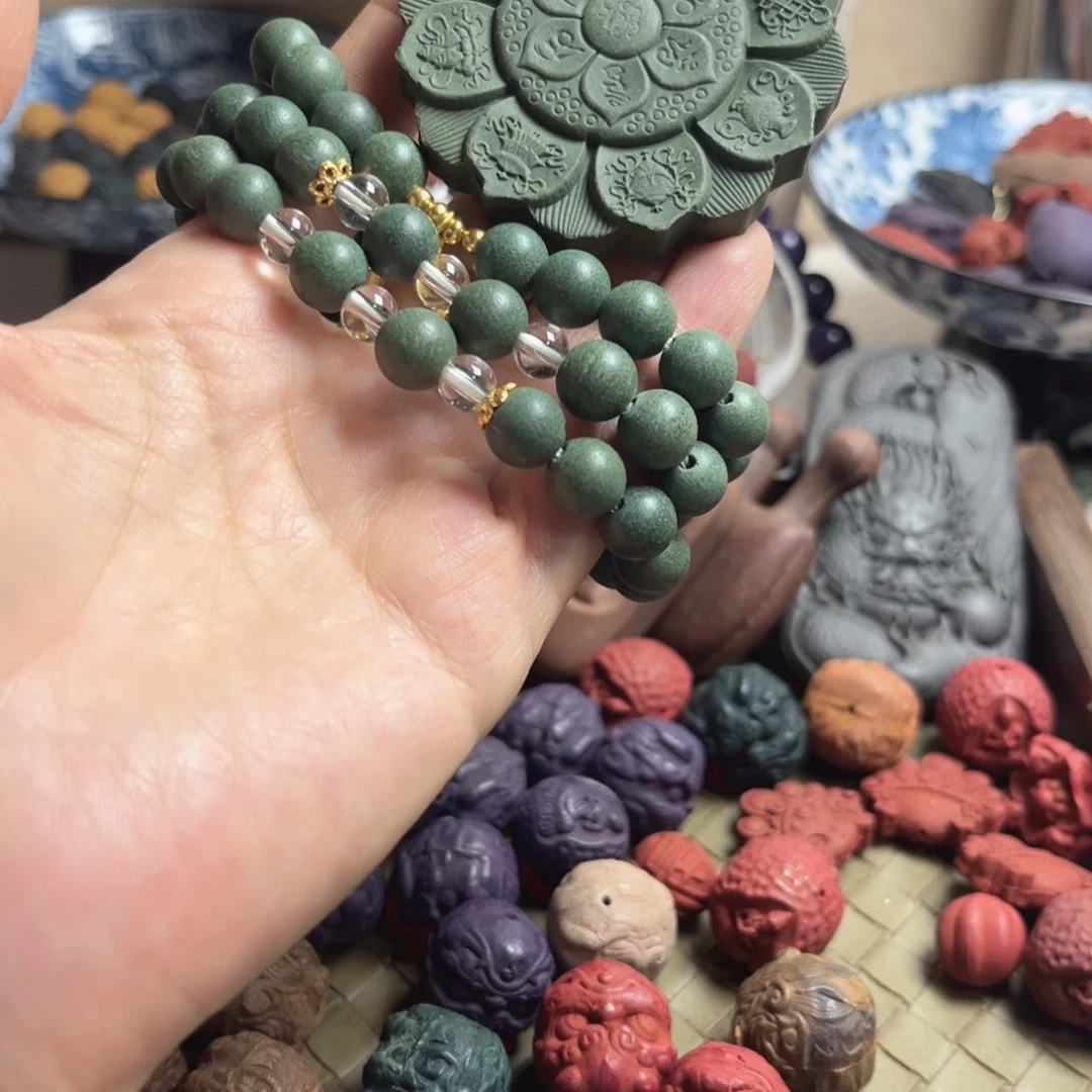 泥塑三味正气0.9三圈设计款送茉韵青婉八宝牌牌