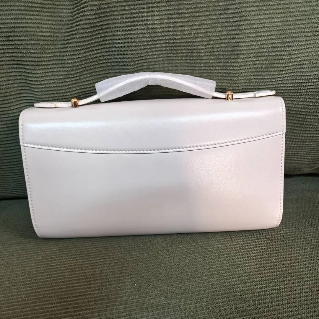 2025新款手工真皮女包 棍横光 白1136