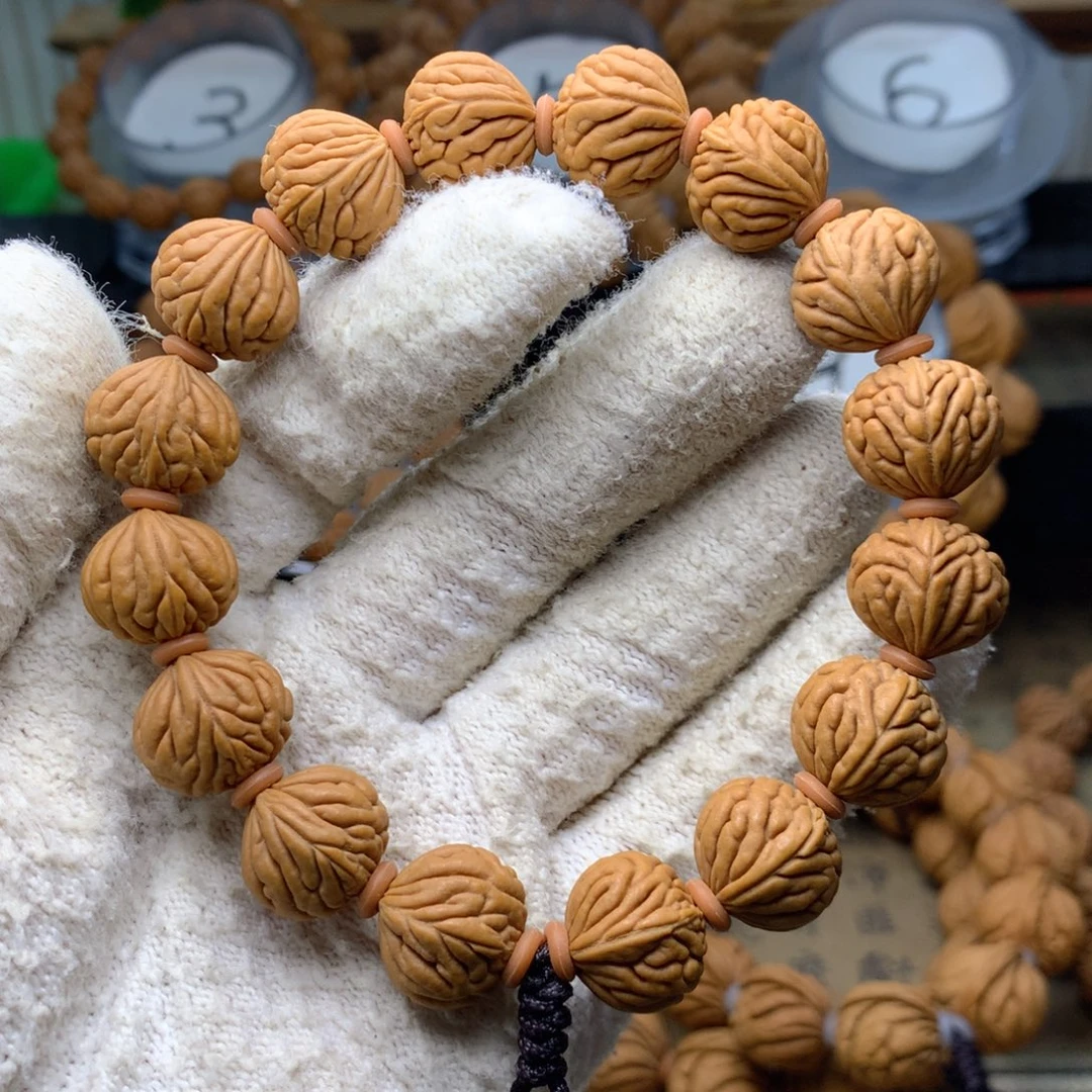 手串桃核原生态无修祥云纹