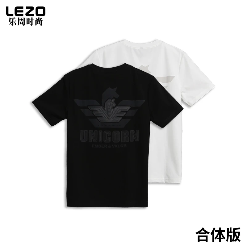 LEZO乐周时尚男装短袖圆领T恤L25234182