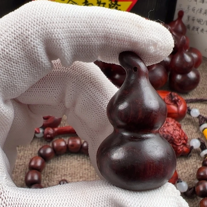 山***客木海南红降黑金小葫芦微瑕疵