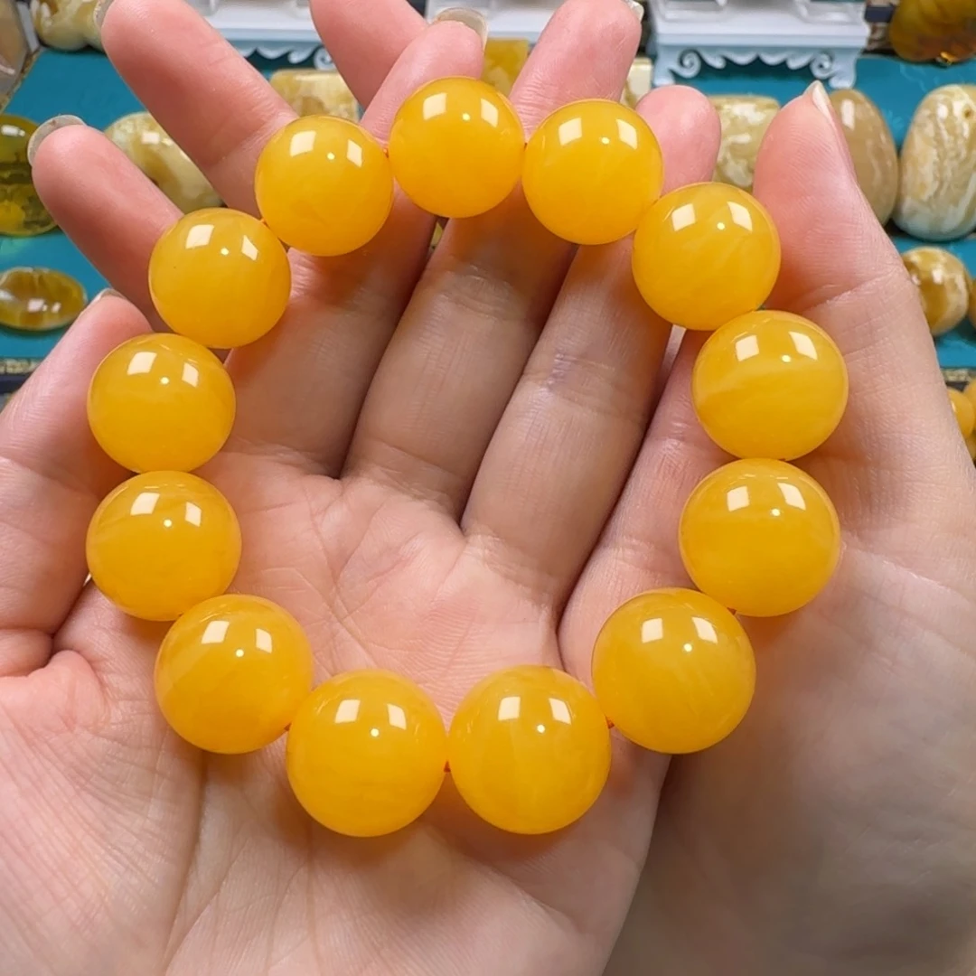 未镶嵌蜜蜡手链蜜蜡
