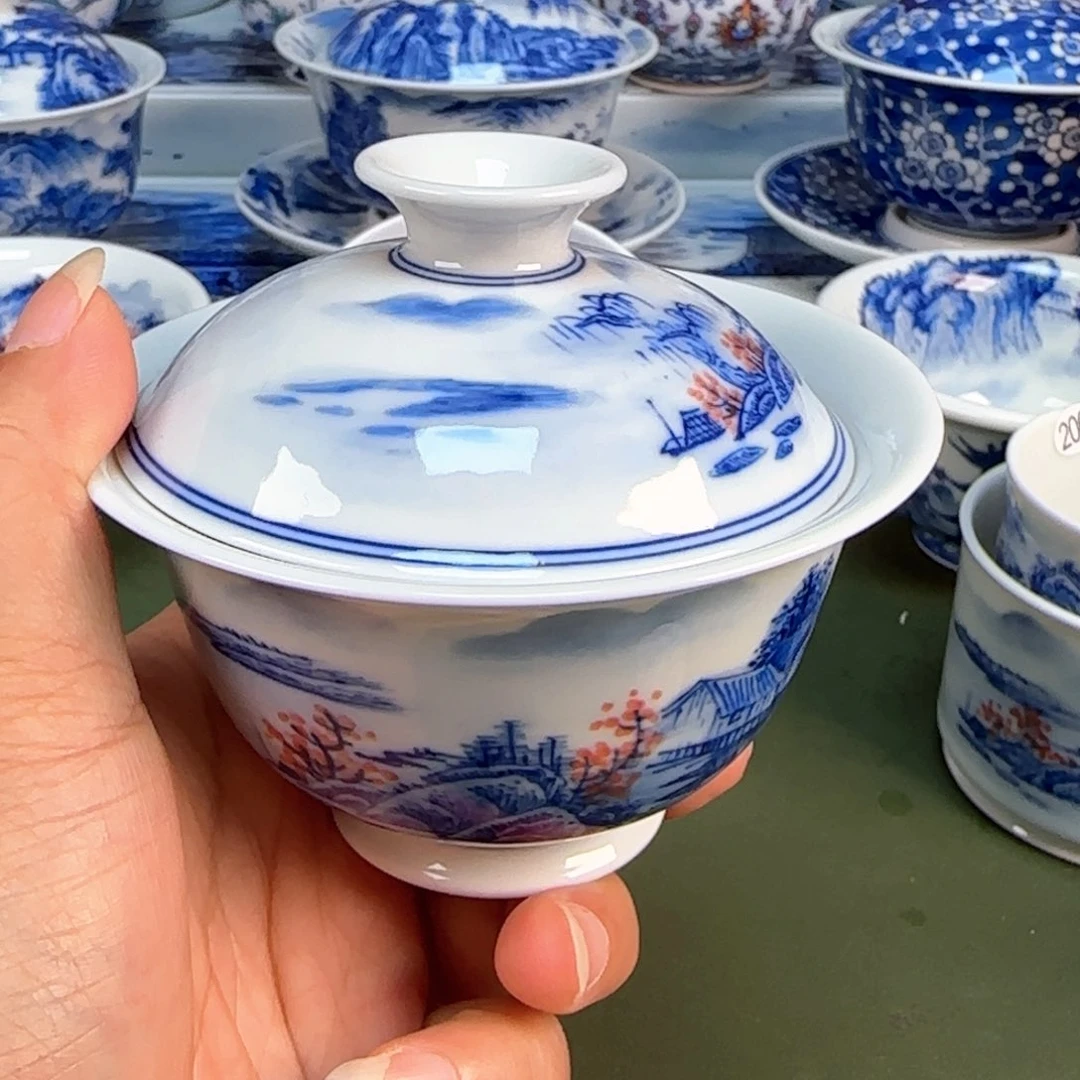 景德镇纯手绘茶具圆圆208