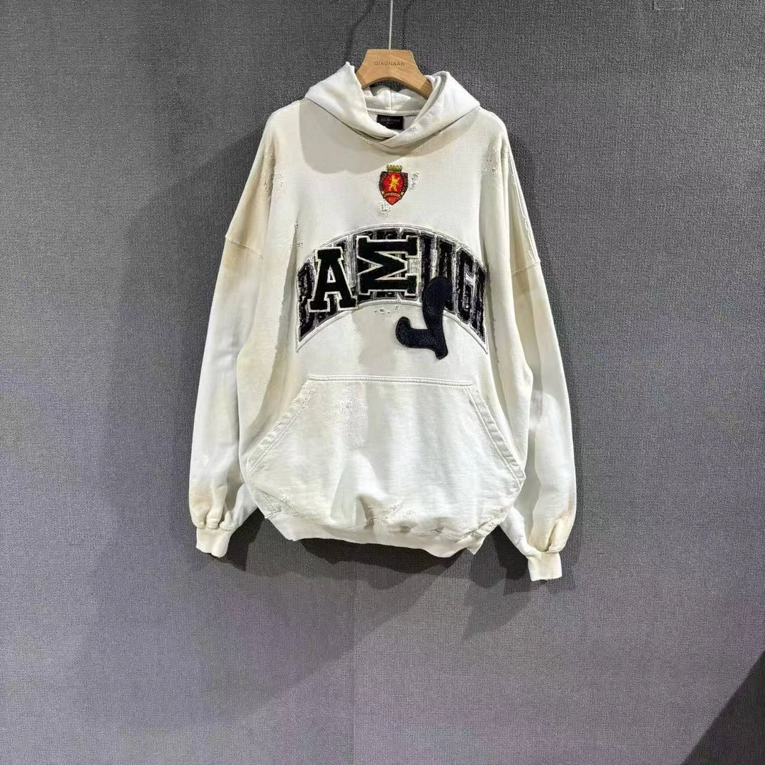 99新 Balenciaga/巴黎世家 （pm）曼联泥染帽衫卫衣 1码/1731