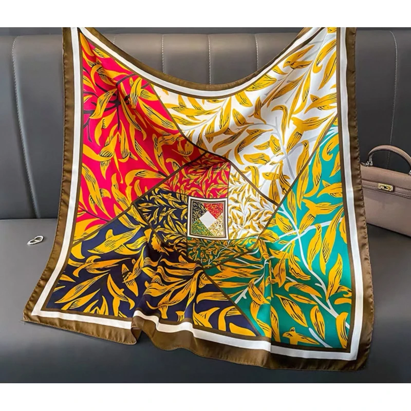 （柳叶纹咖边）2015时尚百搭洋气面料女士服装连衣裙布料（面料））