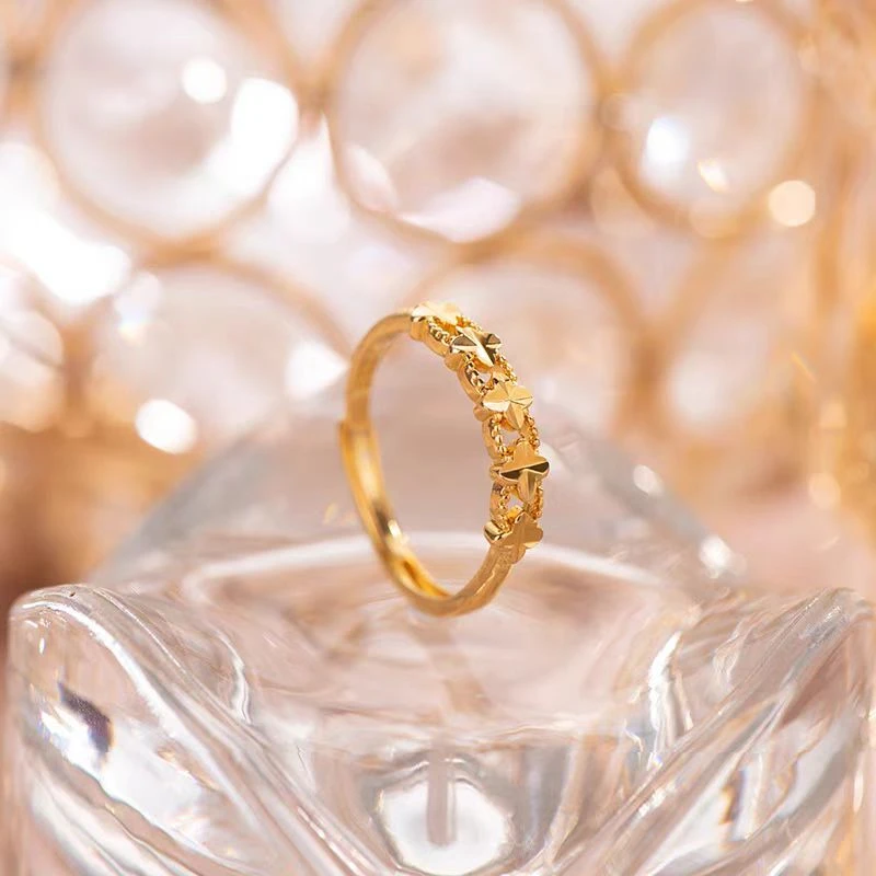 百搭花朵气质简约戒指C07