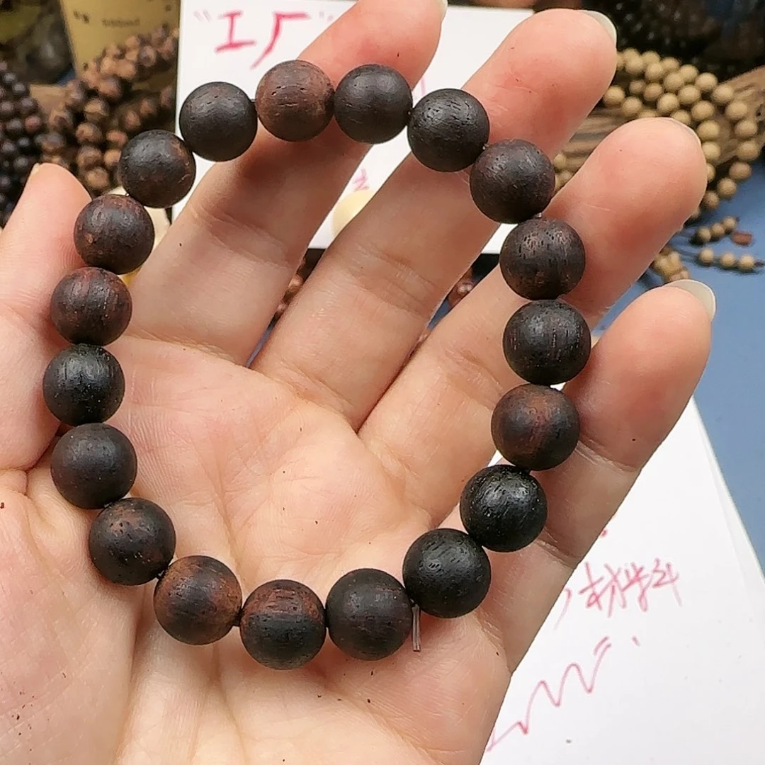 降真香手串/手链1.0黄油糖结麻丝单圈