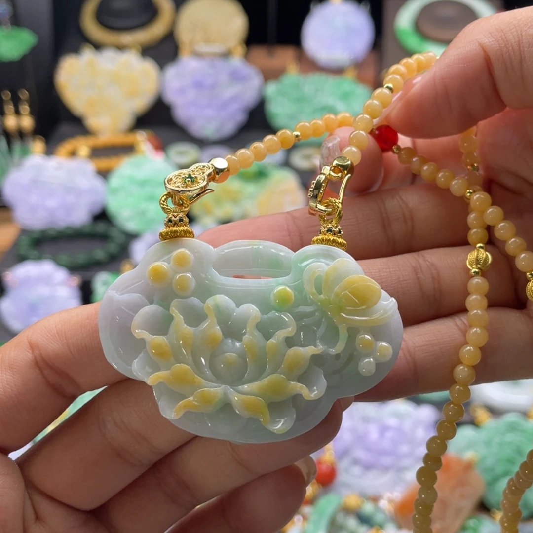 翡翠未镶嵌颈饰代编织