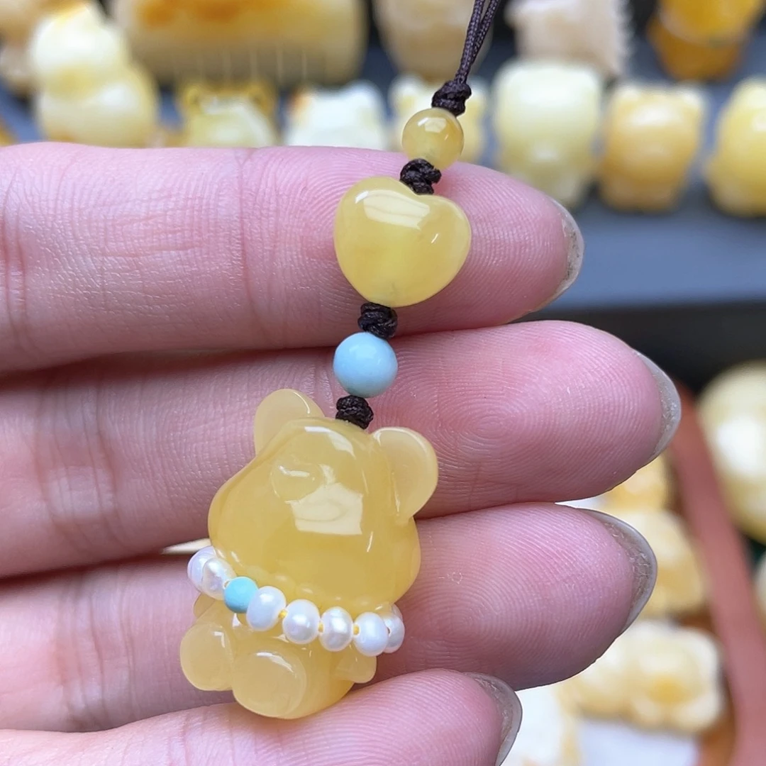 琥珀裸石未镶嵌蜜蜡