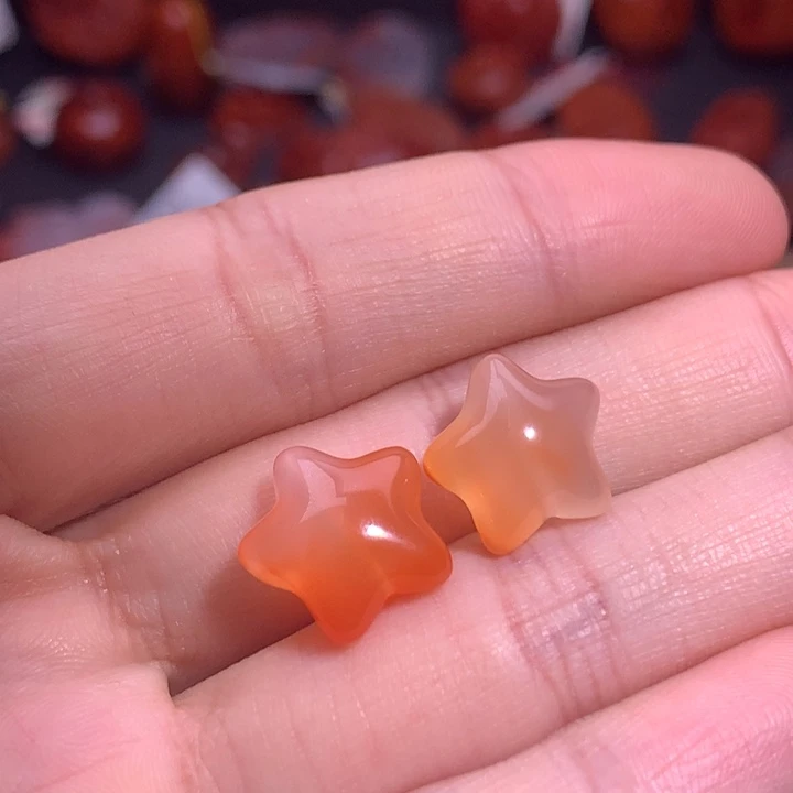 南红玛瑙未镶嵌珠宝半成品星星