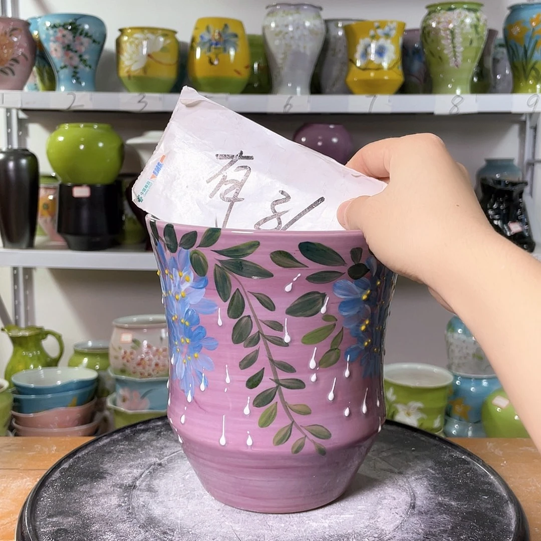 景德镇陶瓷花盆花器暇235