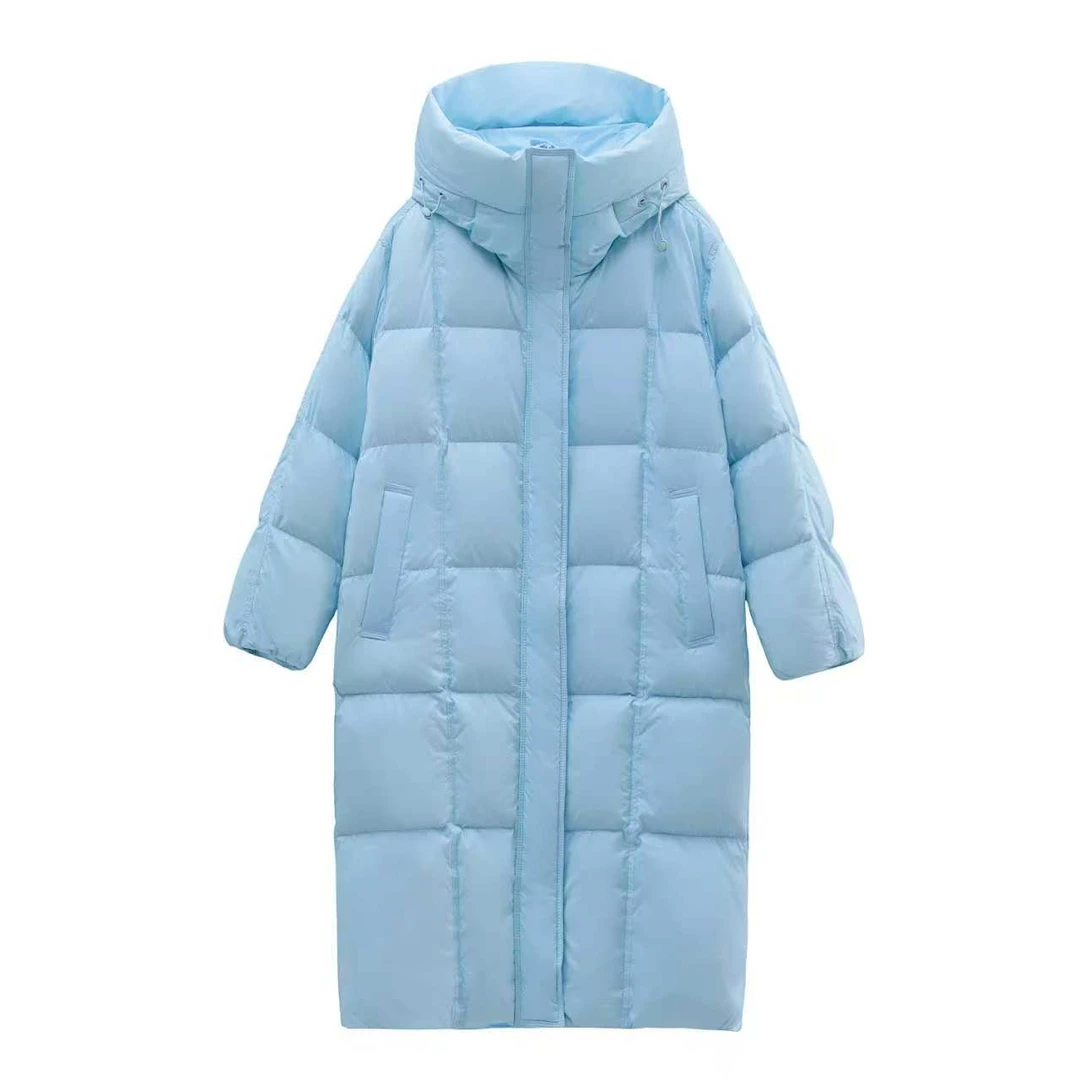 2024新国标90%多巴胺极寒羽绒服女超厚超长时尚宽松羽绒外套户外