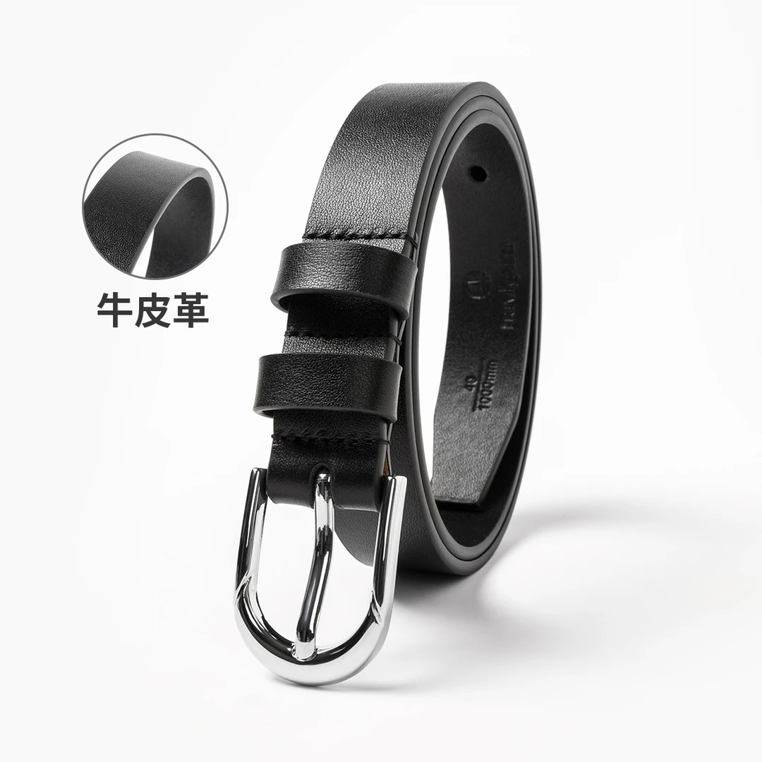 [礼盒包装]navigare意大利小帆船真皮腰带女士时尚针扣牛皮革皮带